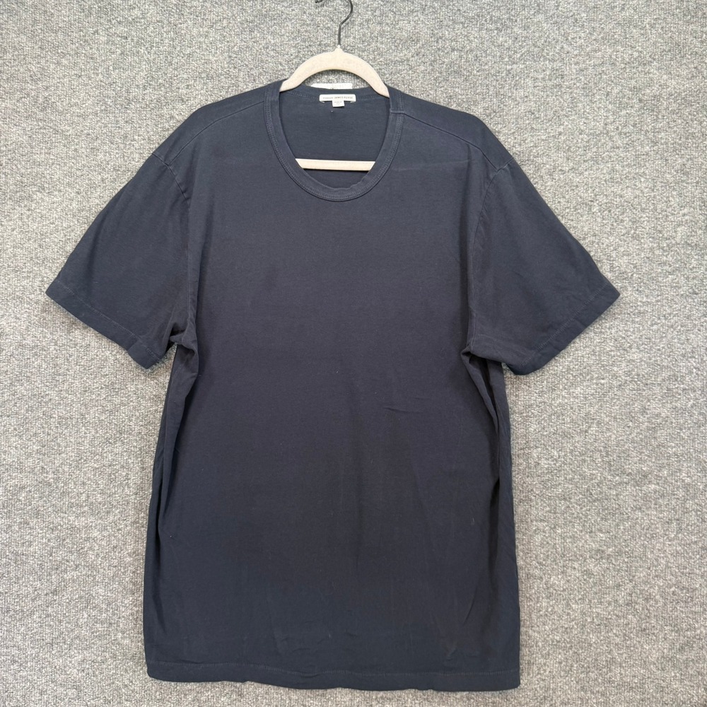 James Perse Tshirt Mens XL Navy Blue Cotton Crew Neck Short Sleeve Designer